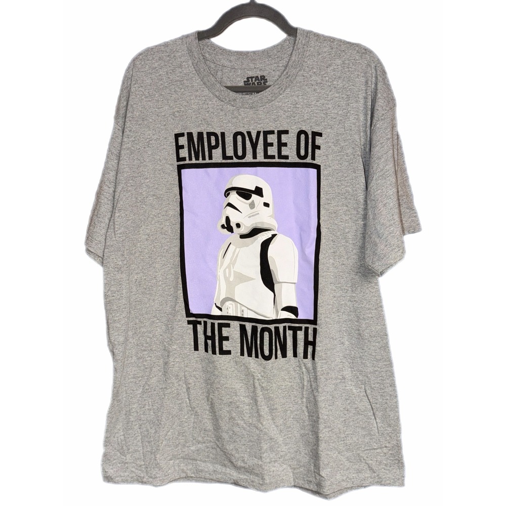 Star Wars Mad Engine Stormtrooper Employee of the Month Graphic Tee Gray XL